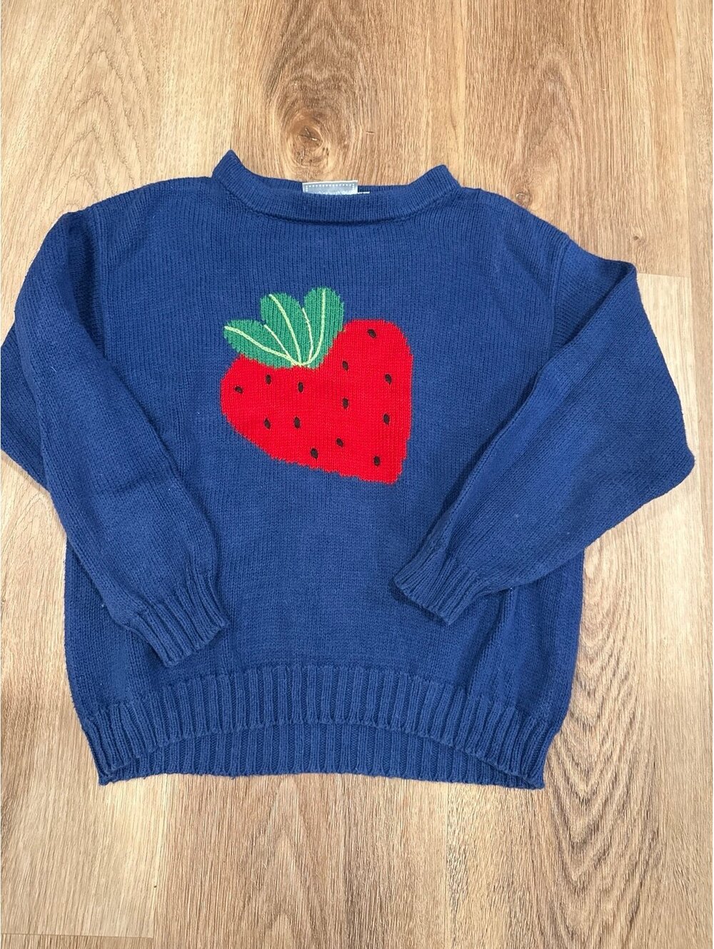Little English strawberry sweater size 6
